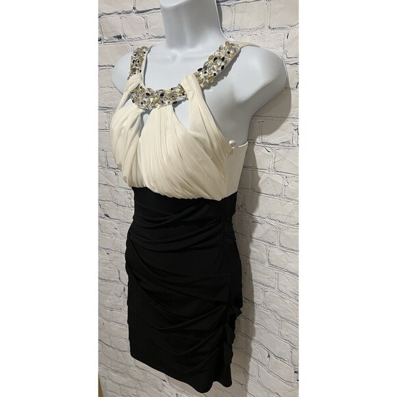 City Studio Black & White Mini Bodycon Party Homecoming Prom Dress Size Small - Picture 4 of 8